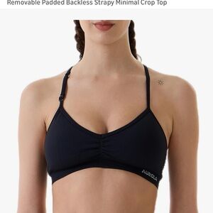 Aurora Black Strappy Sports Bra